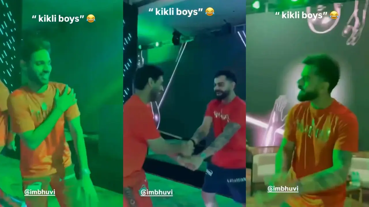 IPL 2026 | WATCH: 'Kikli Boys' Virat Kohli, Bhuvneshwar Kumar share dance floor after RCB's triumph Bhuvneshwar Kumar, Virat Kohli (Pic: X/@mufaddal_vohra)