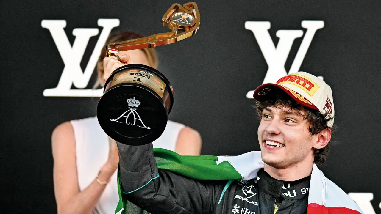 Monaco Grand Prix: Mercedes star Antonelli wins interrupted race Mercedes driver Kimi Antonelli celebrates with the trophy in Monaco on Sunday. Pic/AFP