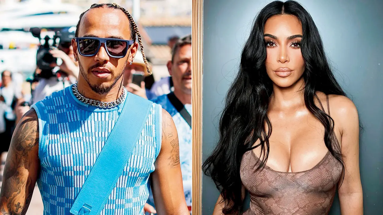 Lewis Hamilton. Pic/F1 Instagram; Kim Kardashian. Pic/Kim’s Instagram