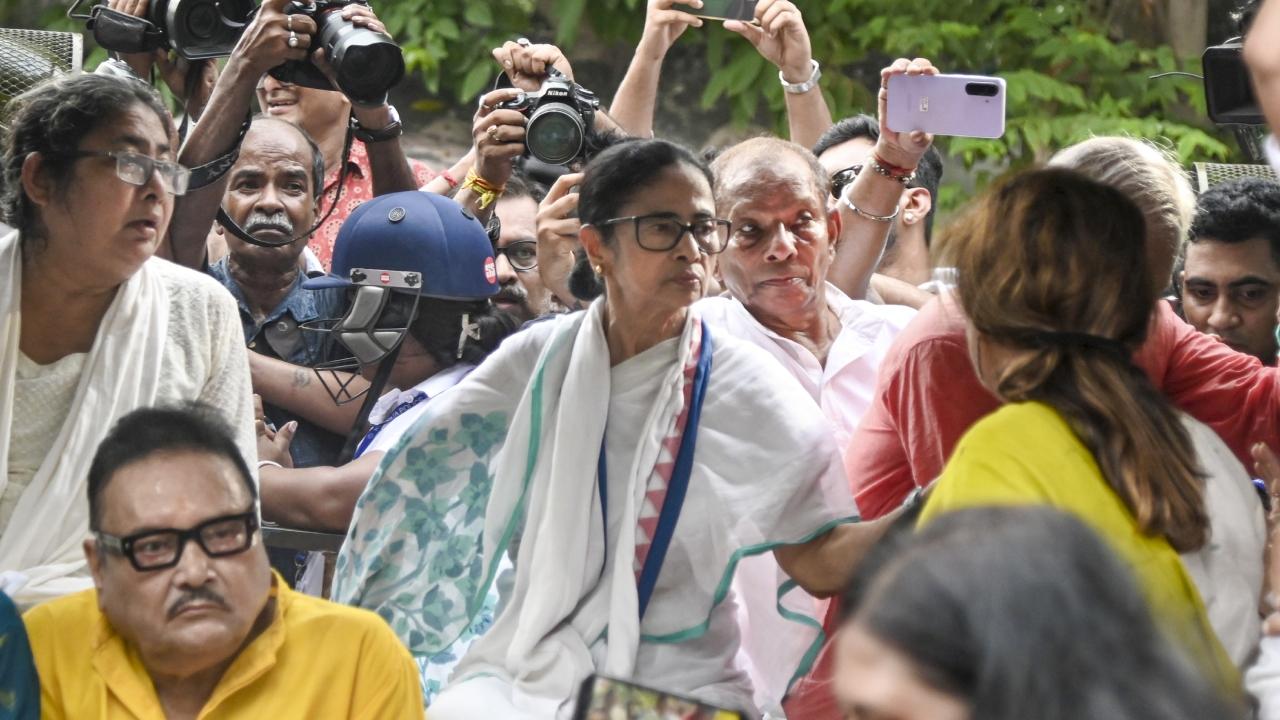 “We were not given permission to set up a stage or use microphones,” she said while speaking to the gathering “We were not given permission to set up a stage or use microphones,” she said while speaking to the gathering