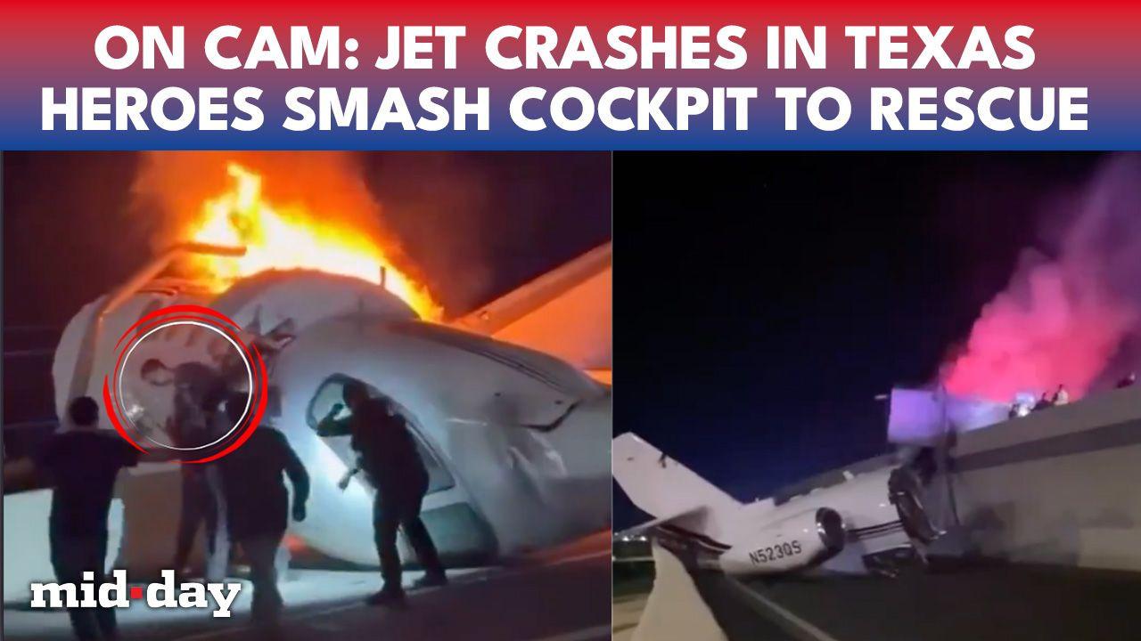 Texas Jet Crash Kills 1; Bystanders Save Survivors | WATCH