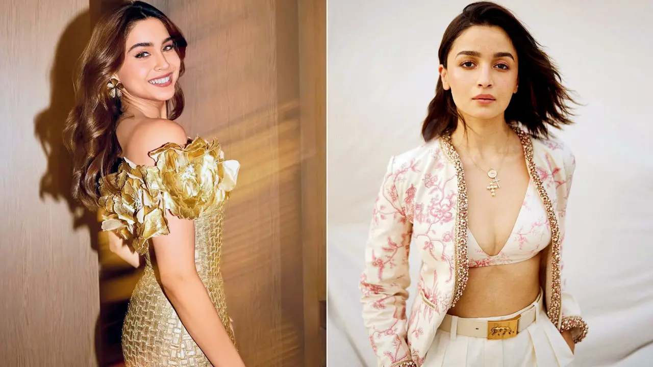 Have you heard? Alia Bhatt And Sharvari’s Alpha to hit cinemas a week early on July 3 Sharvari and Alia Bhatt. Pics/Yogen Shah, PTI, Instagram