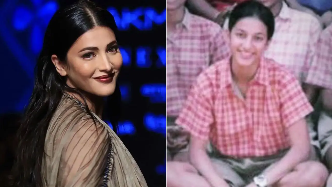 Shruti Haasan flaunts her 'weapon of weirdo superpowers' in this throwback pic from her schooldays Shruti Haasan. Pics/AFP, Instagram