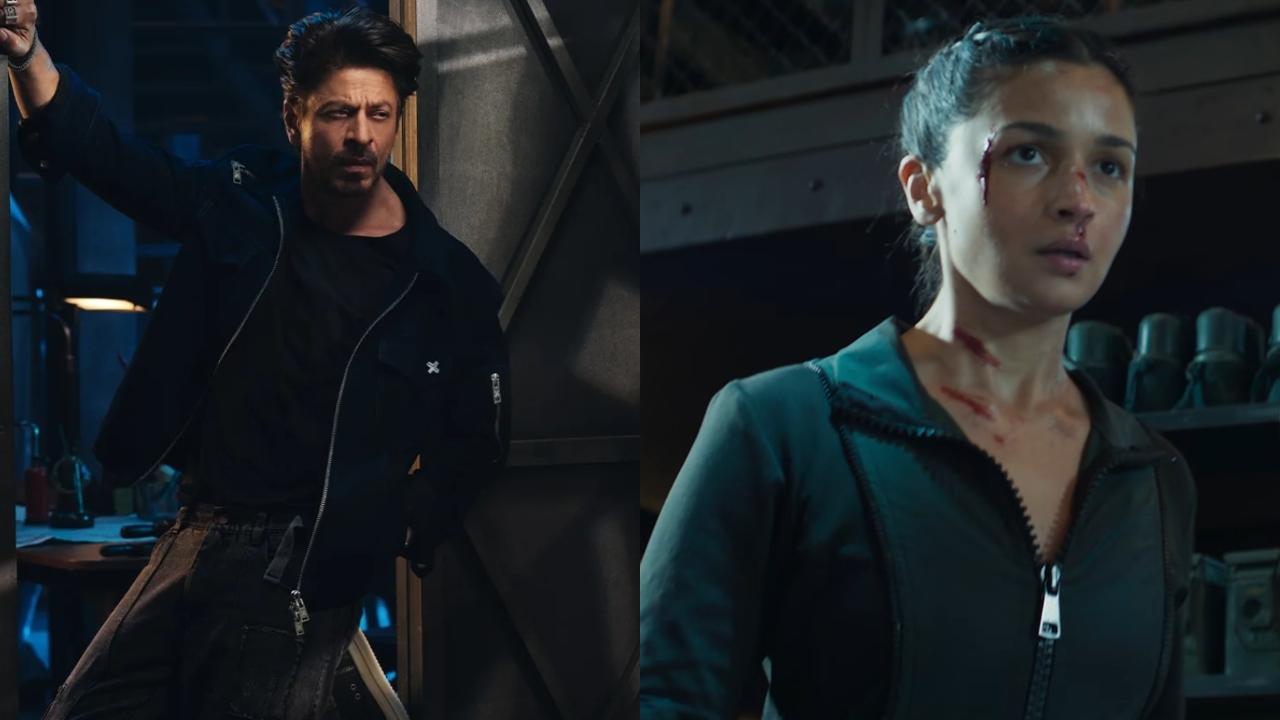 Alpha teaser: Shah Rukh Khan gives a shoutout to Alia Bhatt, Bobby Deol Shah Rukh Khan praises Alpha (Pics/ Instagram, YouTube)