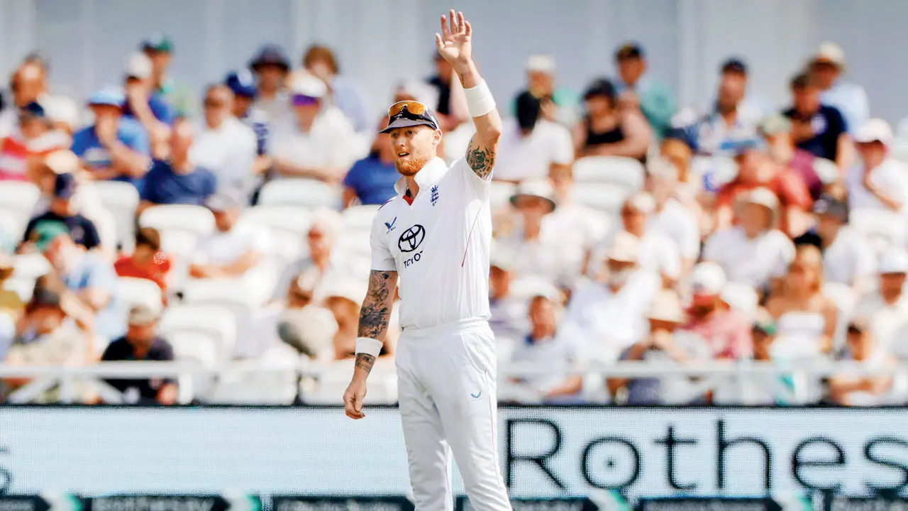 Ben Stokes waves to the crowd in Nottingham on Sunday. Pic/AFP