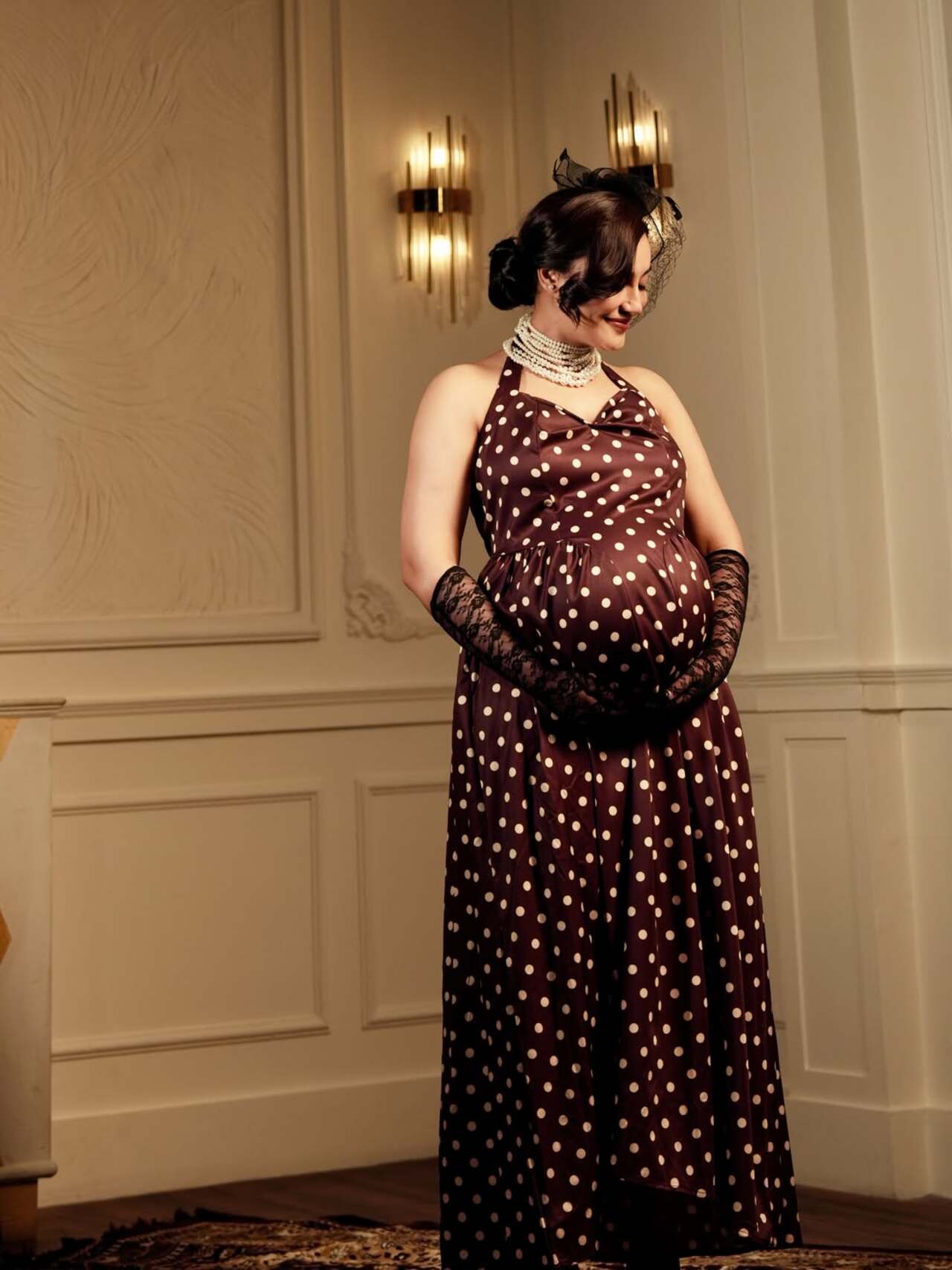 The retro bollywood charm, Surbhi Jyoti flaunts in a polka dot gown