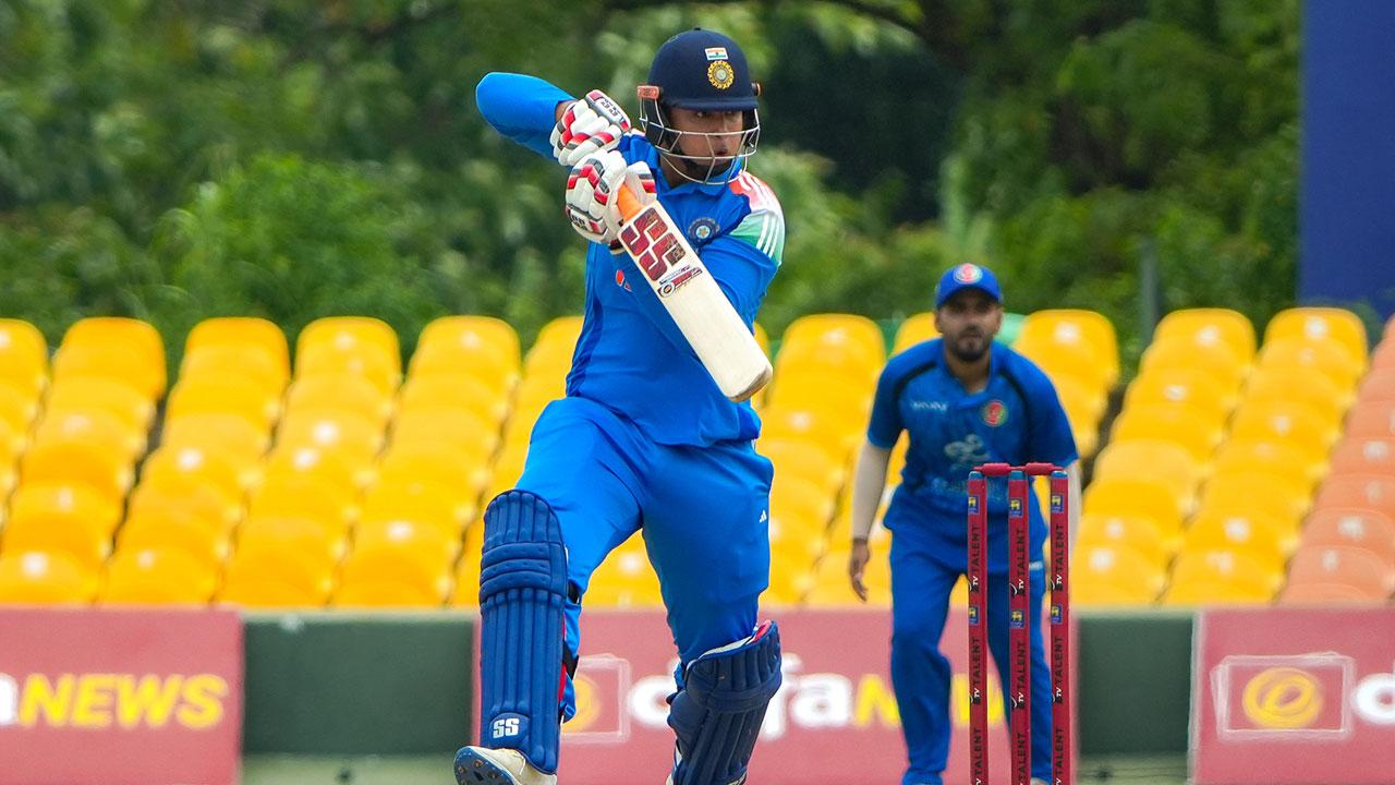 Tri-series: India ‘A’ lose to Afghanistan ‘A’ India's Vaibhav Sooryavanshi plays a shot during an ODI cricket match between India-A and Afghanistan-A, in Dambulla, Sri Lanka. Pic/PTI