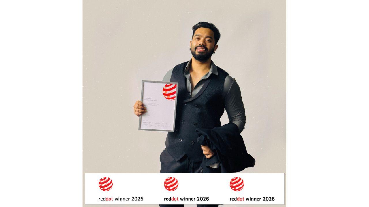 Hat-Trick on the Global Stage: Souvik Ghosh Secures Three Red Dot Design Awards in Just Two Years Souvik Ghosh.