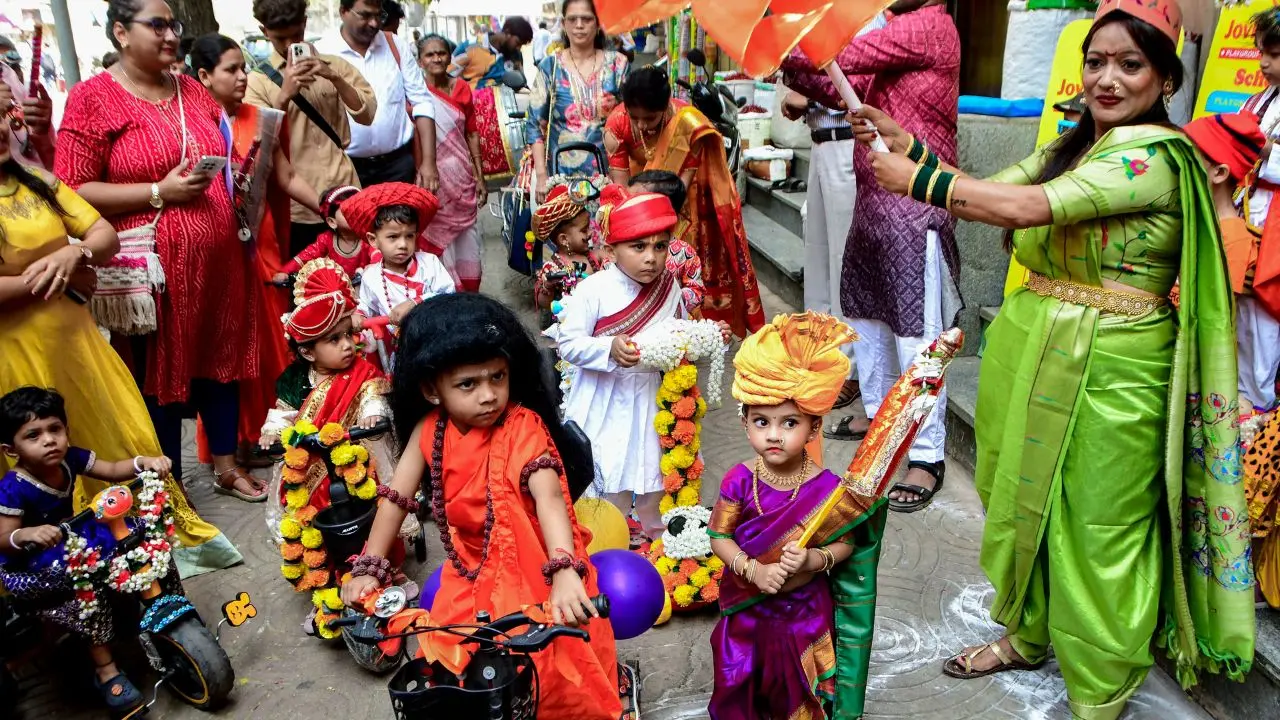 Gudi Padwa is the vibrant traditional New Year festival celebrated by Marathi and Konkani Hindus on the first day of the Chaitra month (March–April), marking the arrival of spring and the new harvest. It symbolises victory, prosperity and new beginnings, and is marked by hoisting a “Gudi” flag, creating rangolis, and enjoying festive sweets 