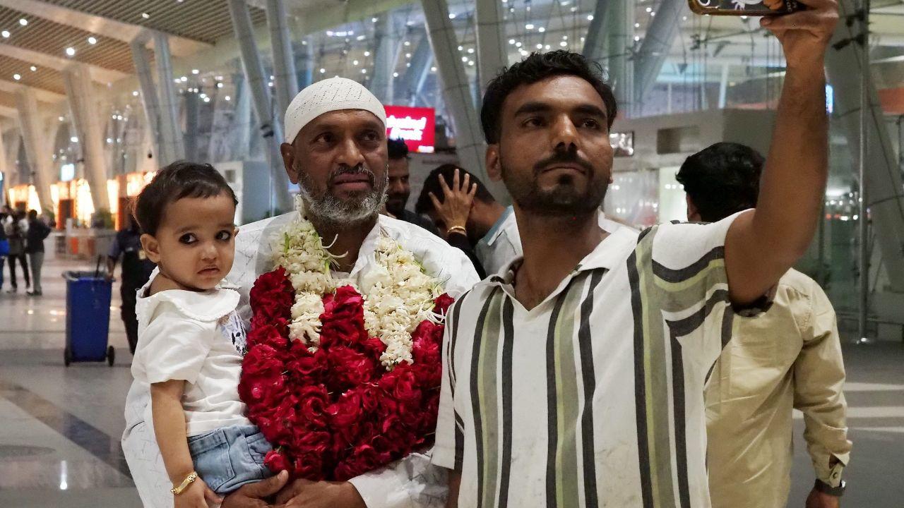 Families and well-wishers gathered at the airport to welcome them home, expressing gratitude to the government for facilitating their safe return amid recent travel disruptions.