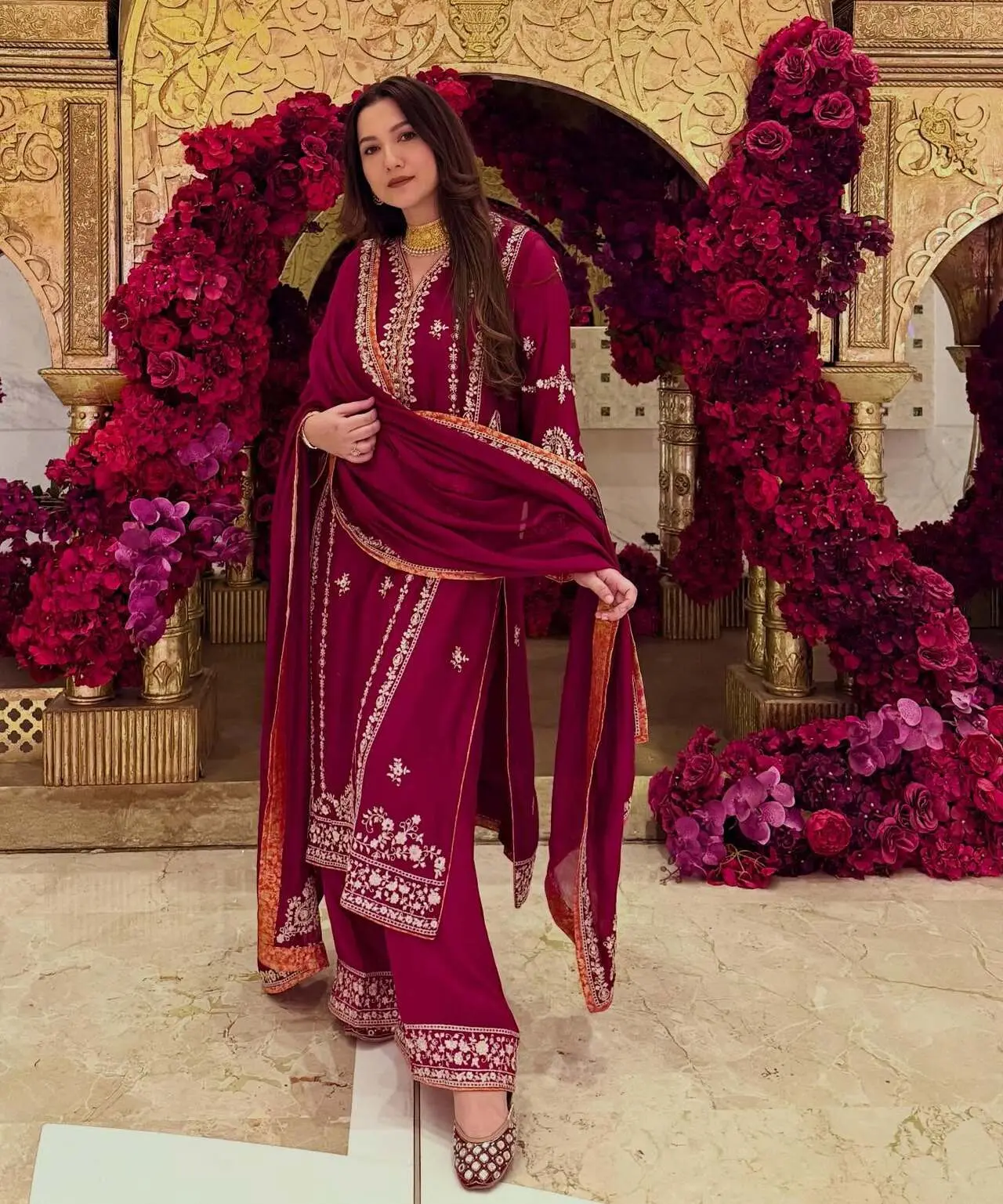 <p>Gauahar Khan’s rani pink suit with delicate detailing perfectly embodies the vibrant spirit of Eid. The cheerful hue and subtle embellishments add a festive sparkle.</p> <p>Gauahar Khan’s rani pink suit with delicate detailing perfectly embodies the vibrant spirit of Eid. The cheerful hue and subtle embellishments add a festive sparkle.</p>
