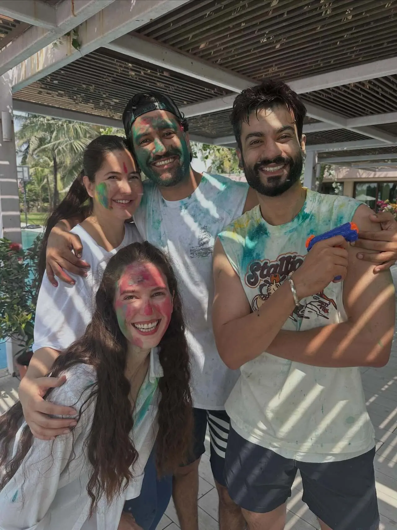 Just like every year, Vicky and Katrina celebrated the festival of colours with their family. The celebration was special as it was their first Holi as parents. Katrina captioned, 