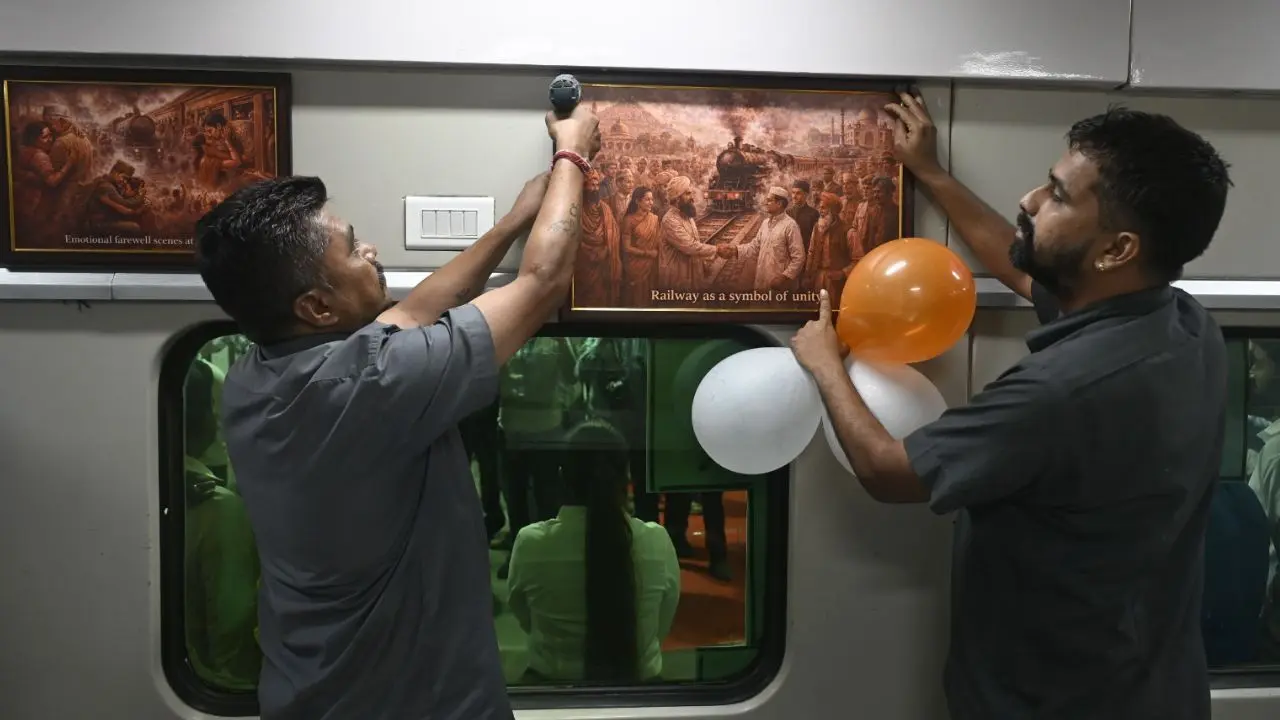 Punjab Mail during the 'Train Mahotsav' at CSMT celebrates over a century of rail history with a blend of tradition and modern presentation