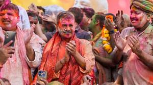 In Photos: AAP leaders hold 'Kattar Imandar Holi' celebrations, slam Modi govt