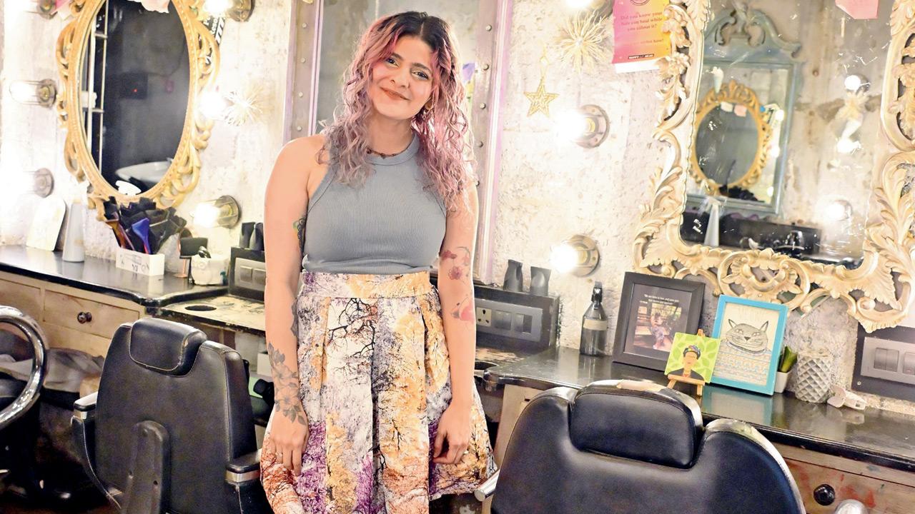 Avani Yashwin is the founder of the salon Happy In The Head.  PIC/SHADAB KHAN