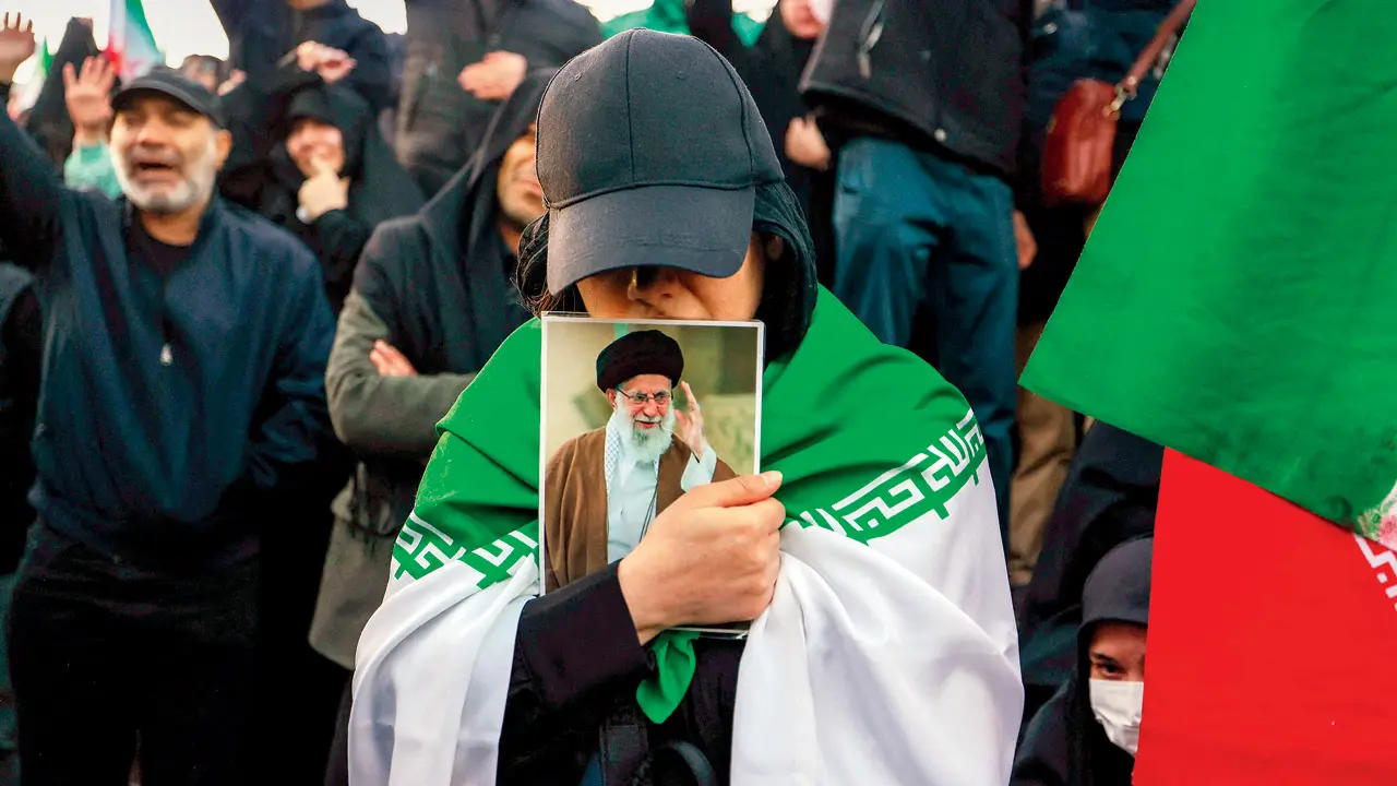 People mourn the death of Ayatollah Ali Khamenei. PIC/AFP