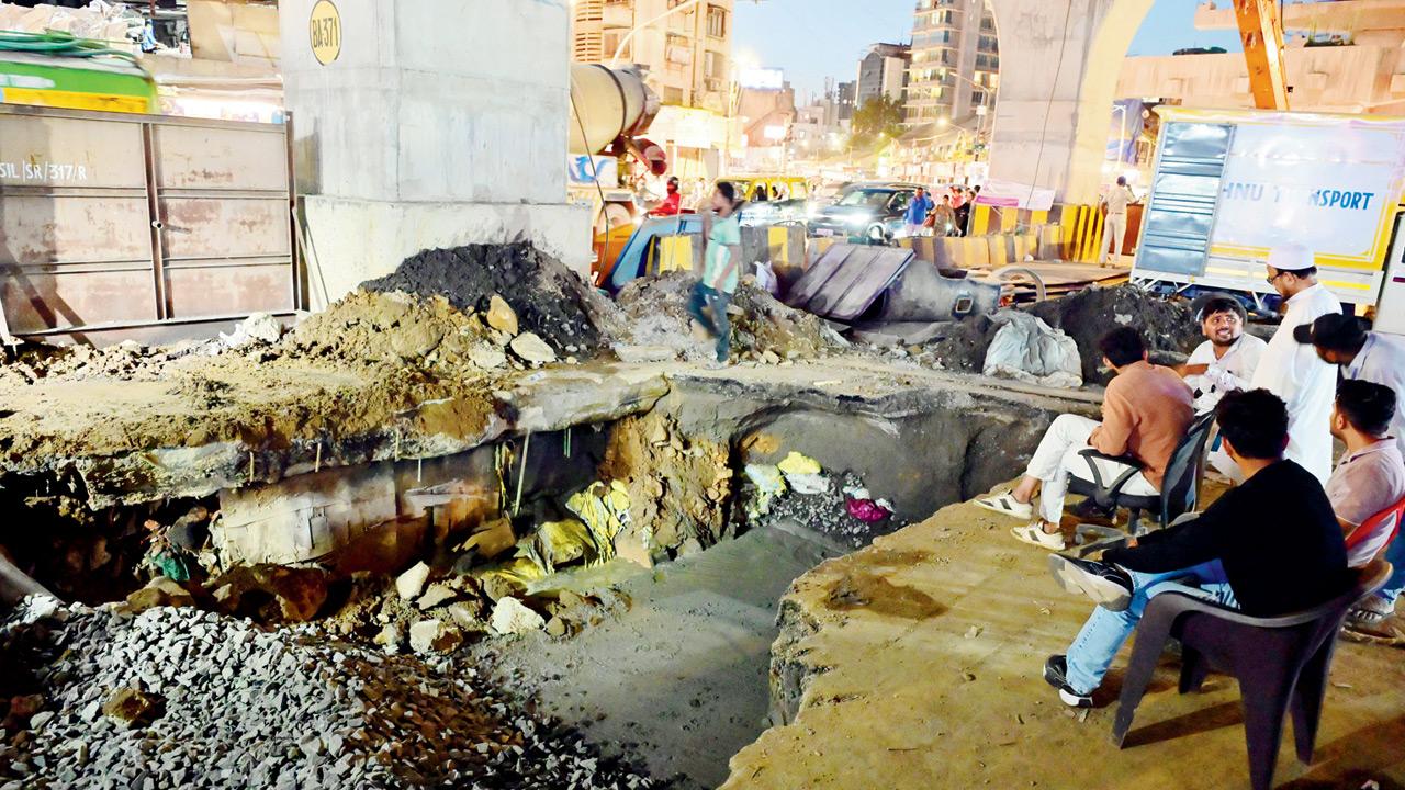 The road work caused major traffic jams over the weekend 