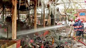 50 shops gutted in fire at South Delhi’s Nature Bazaar 