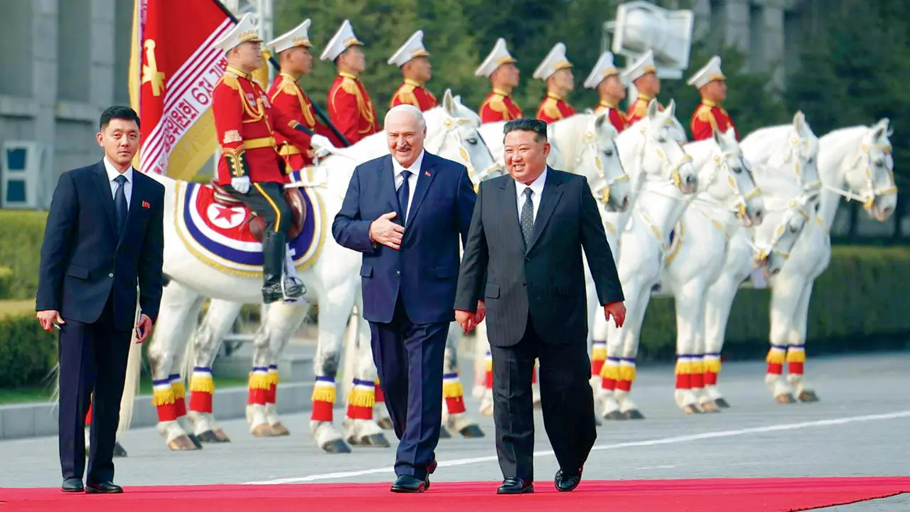Belarusian President Lukashenko lands in North Korea for talks with Kim Jong Un