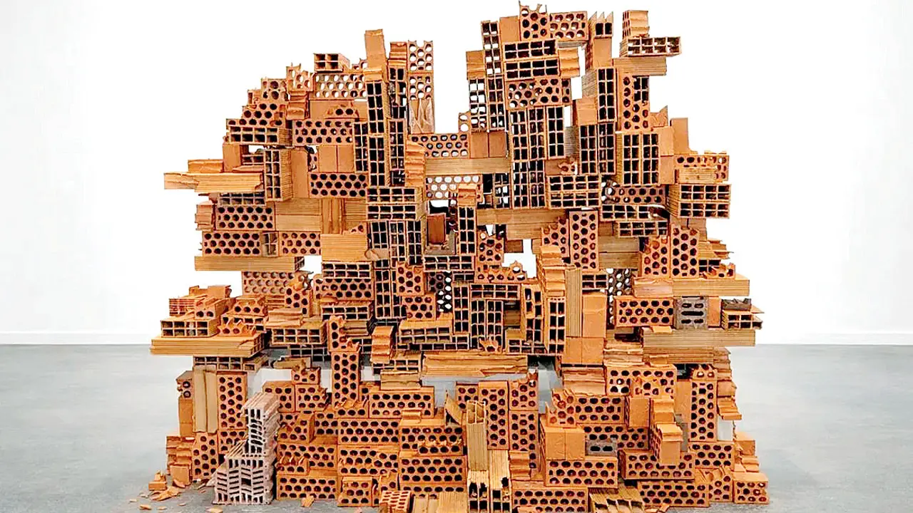 The artwork titled, Everything in its right place? Pics courtesy/Sajid Wajid Shaikh