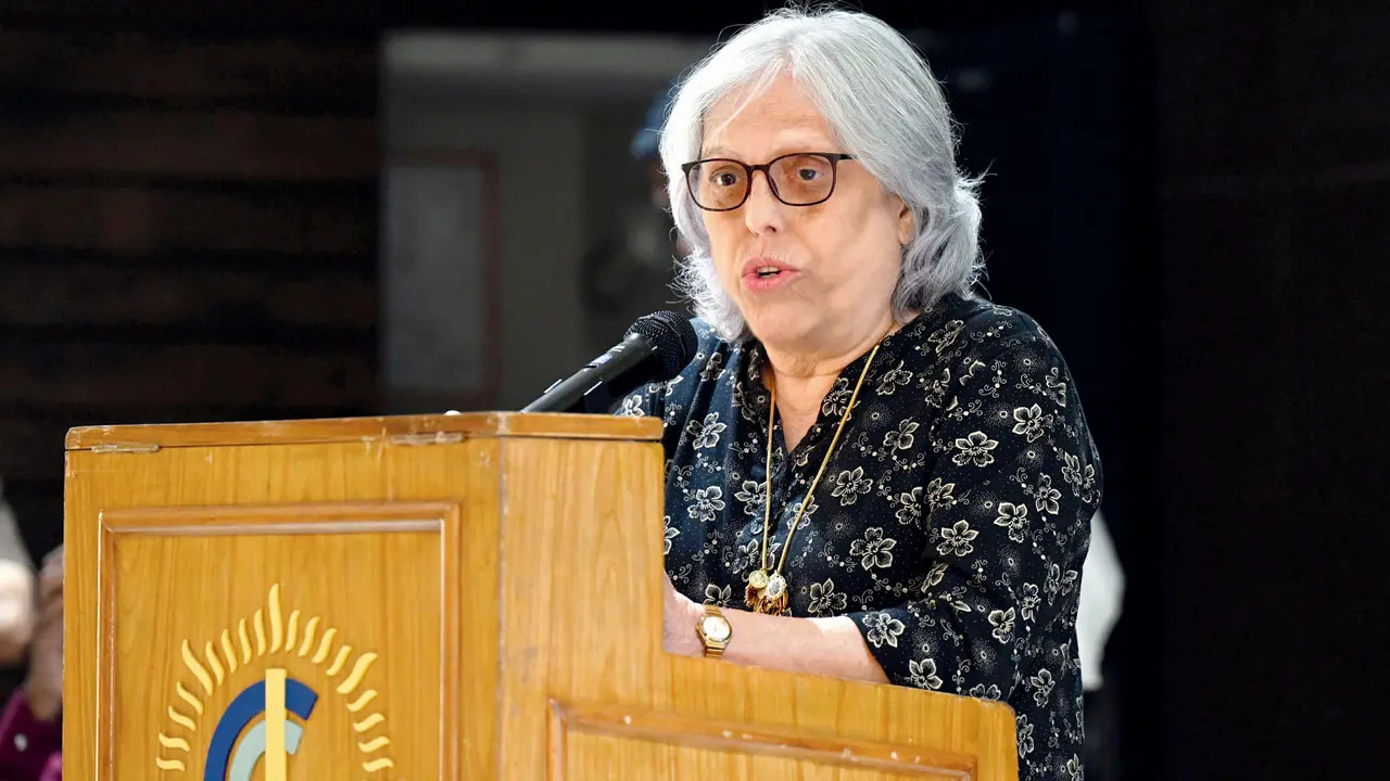 Former India women’s cricket captain Diana Edulji, after whom one of the guest rooms will soon be named. Edulji was inducted into the ICC Hall of Fame in 2023. Pic/Satej Shinde
