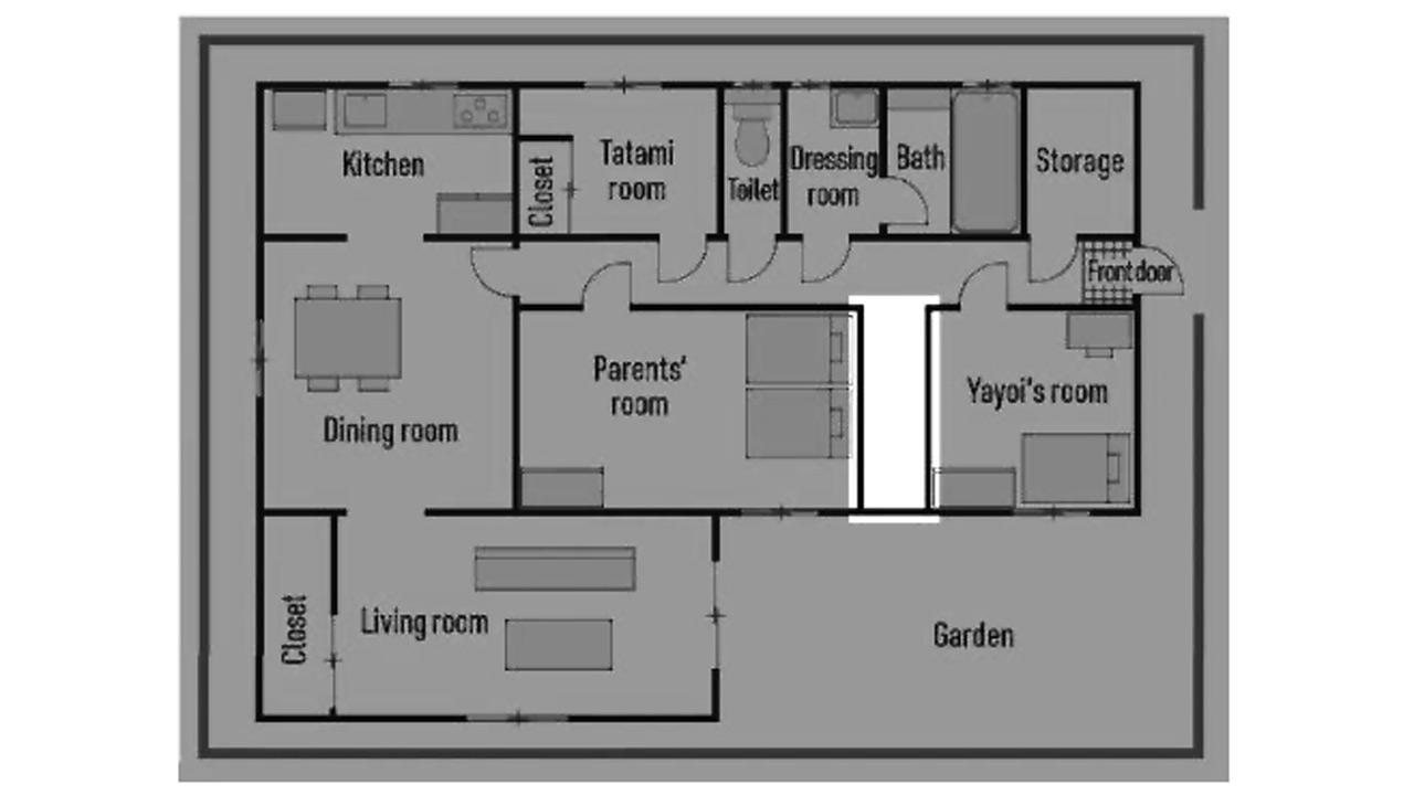 The floor plan with the strange passageway