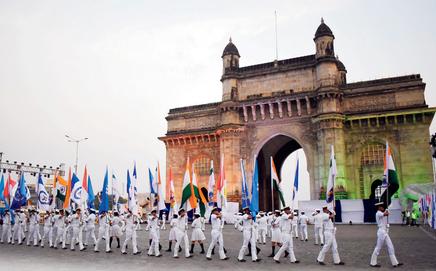 Navy Day celebrations at the Gateway of India in 2023. File PIC
