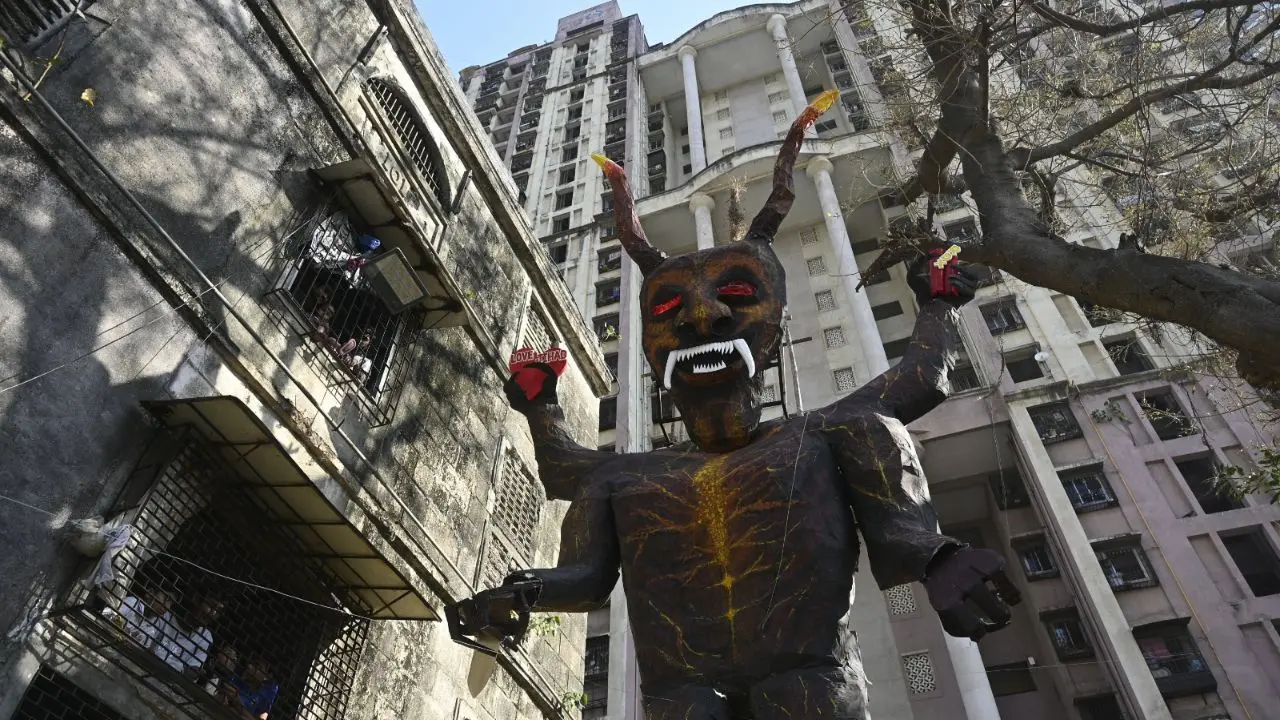 The effigy’s burning symbolises the triumph of good over evil