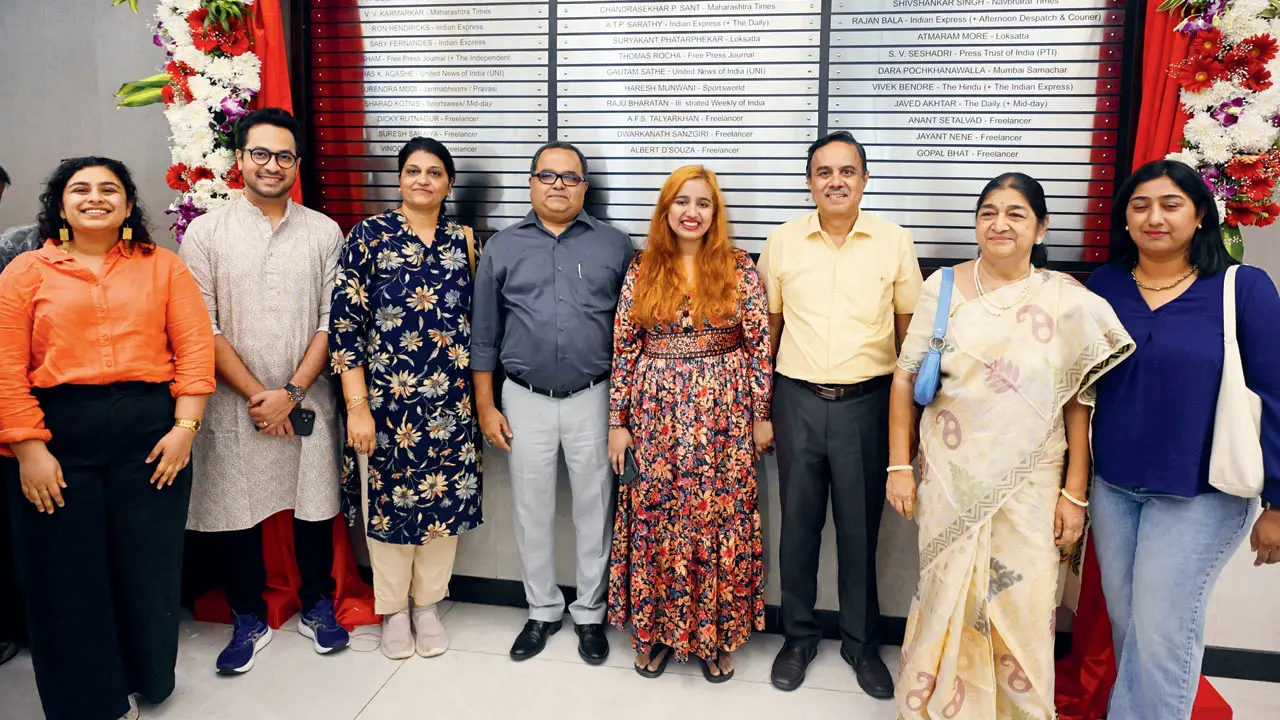Journalists who shaped Mumbai cricket honoured with new board at Wankhede by MCA