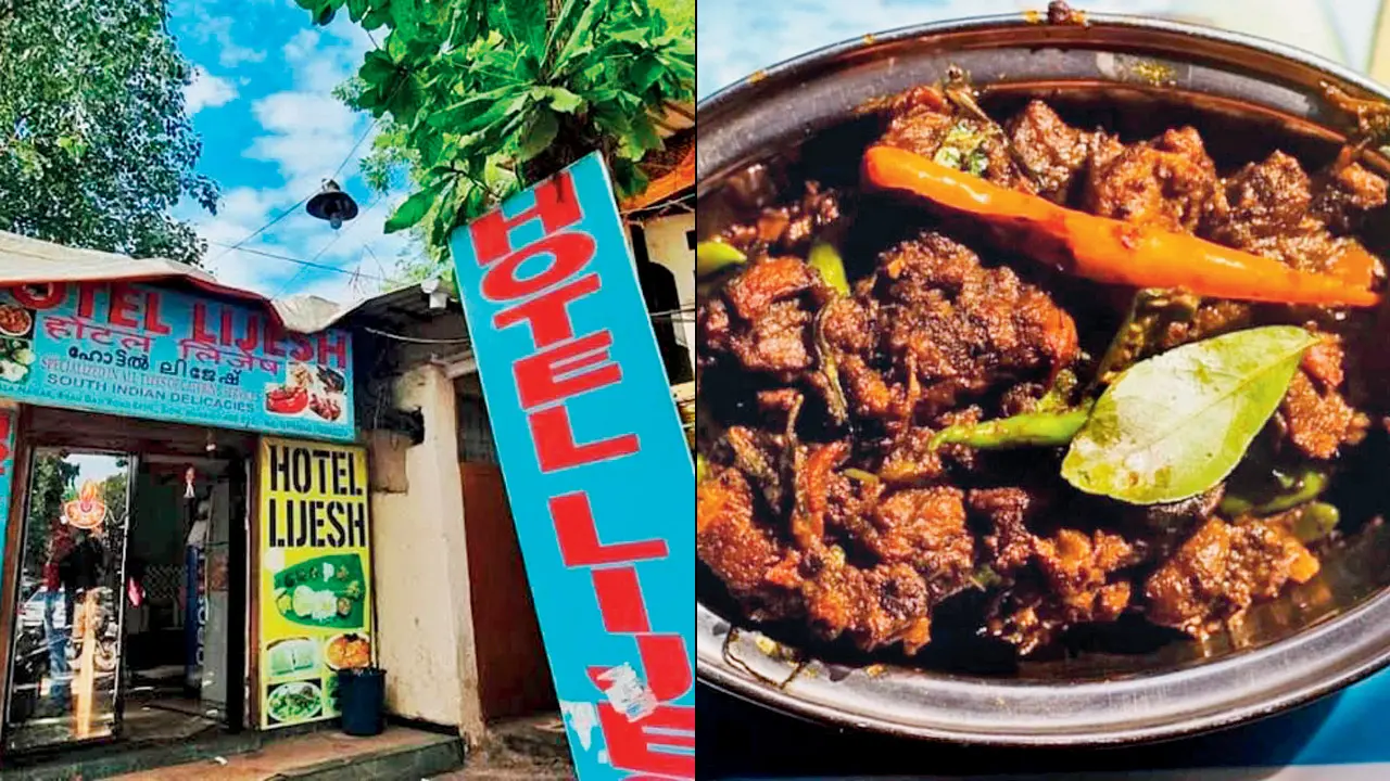 Hotel Lijesh (right) Kerela style chicken roast pics courtesy/Sachin Sadanandan