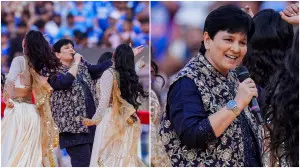 PICS | T20 WC 2026: Falguni Pathak mesmerises Indian cricket fans