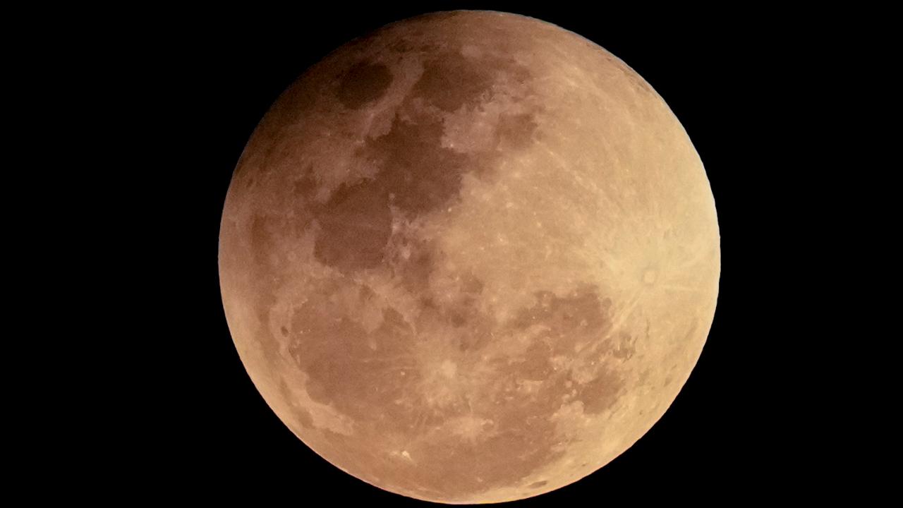 Even in south India, the moon could be seen fully during moonrise after a lunar eclipse on the outskirts of Chennai, Tuesday, March 3