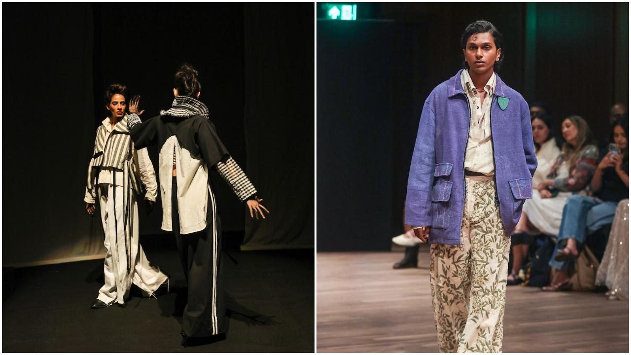 Fashion label Chola presented “Echoes in Monochrome” next in partnership with the FDCI with a presentation unfolding as an immersive exploration of contrasts, movement and human expression, transforming the runway into a living performance.
India also strengthened its creative dialogue with the MENA region as it continued as Guest Country for Fashion Trust Arabia (FTA) in 2026. Marking this ongoing partnership, New Delhi-based label Kartik Research presented a special showcase