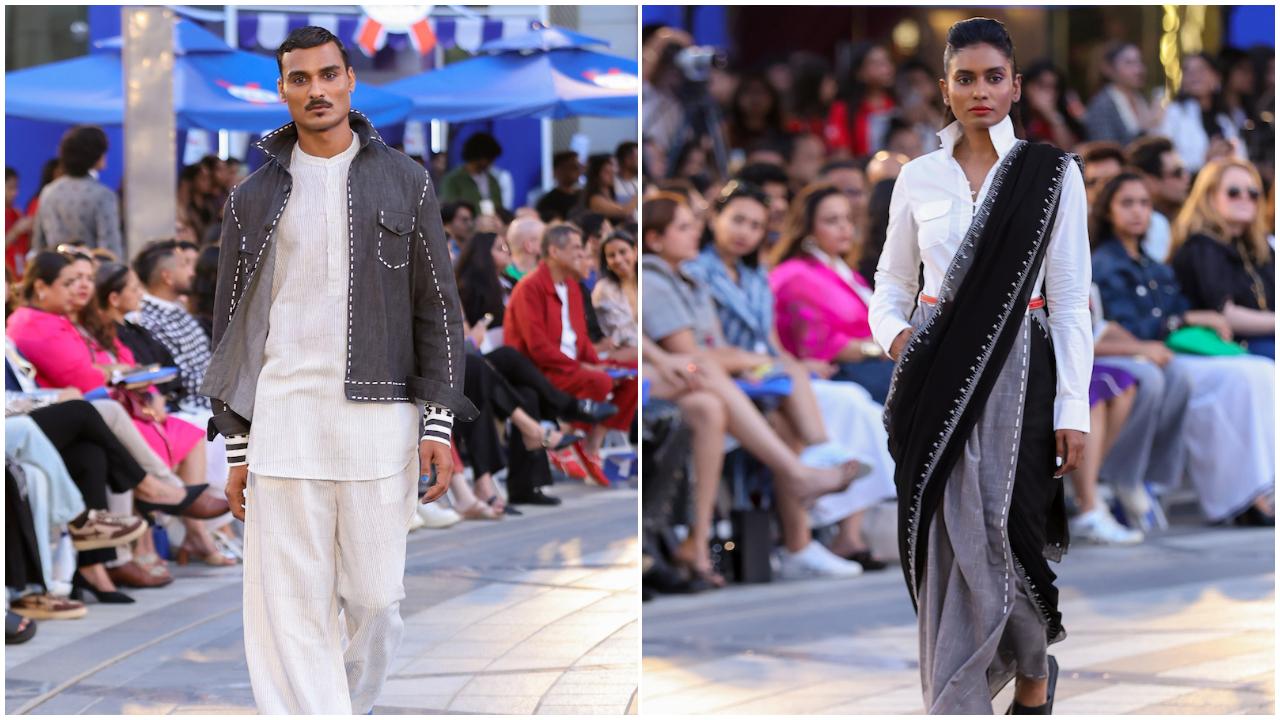 Sari’torialFrench lifestyle brand L’Atelier 1664, along with Indian design house Abraham & Thakore showcased a collaborative association. The collection, Sari’torial, brought together modern French lifestyle sensibilities withcontemporary Indian design. 
A play on the word sartorial, Sari’torial brings together the ease of the sari with the precision of tailoring, integrating stitched and unstitched forms, as well as masculine and feminine elements