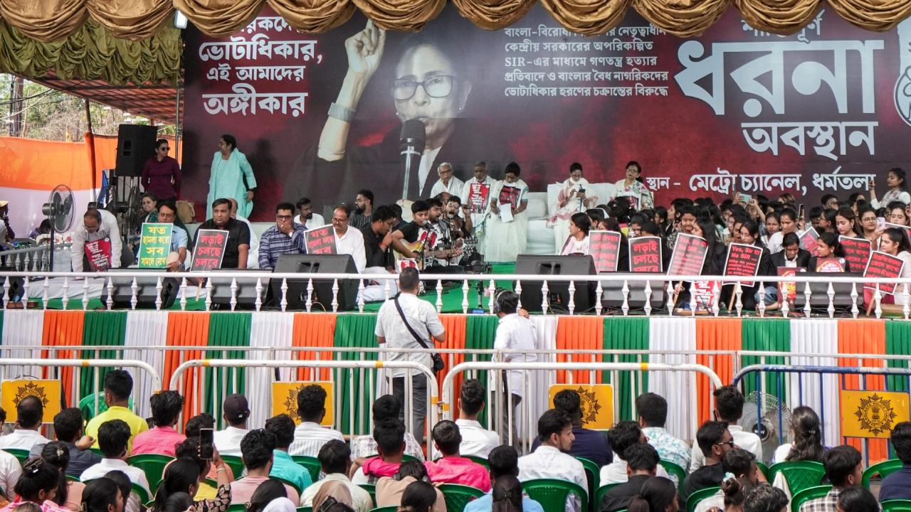 <p>Senior TMC leaders and state ministers remained present at the venue, while party supporters gathered at the protest site in the morning.</p>