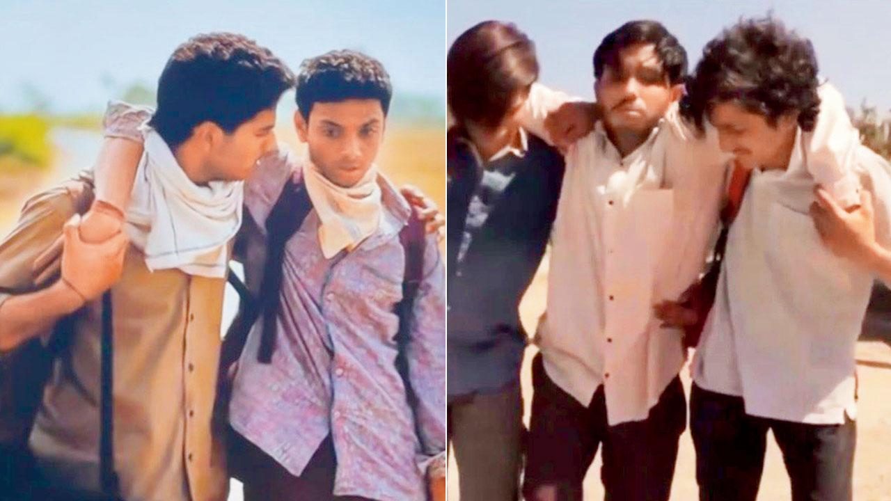 A scene from ‘Homebound’, which is allegedly similar to that of (right) ‘Dihadi’. Pics/By Special Arrangement