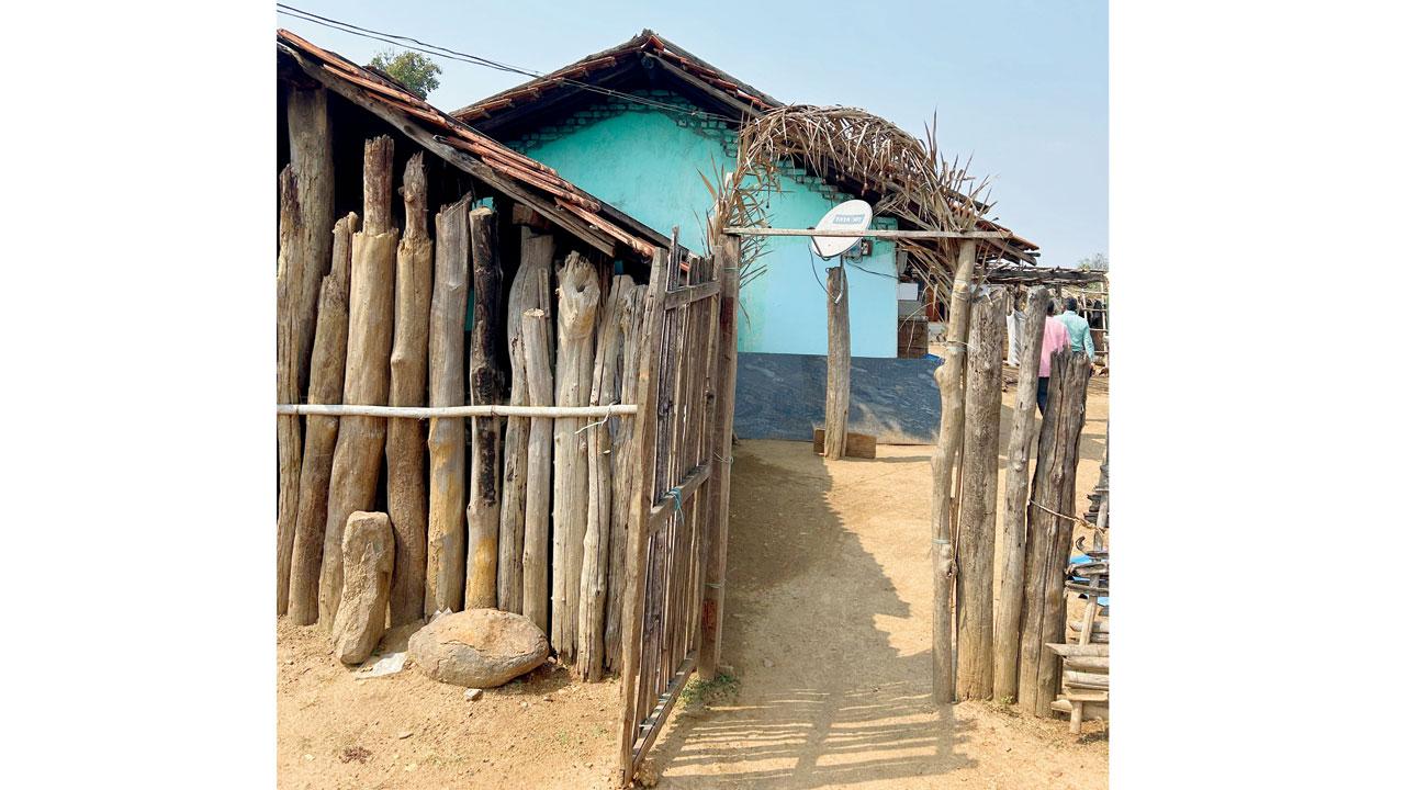 Vanita Vinod Naroti’s house. She is the sarpanch of 15 villages in Todsa taluka