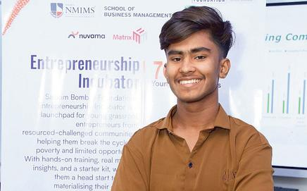 Mohammed Nasir, 15, Std XI student of Arts from Ghatkopar. PICS/BY SPECIAL ARRANGEMENT