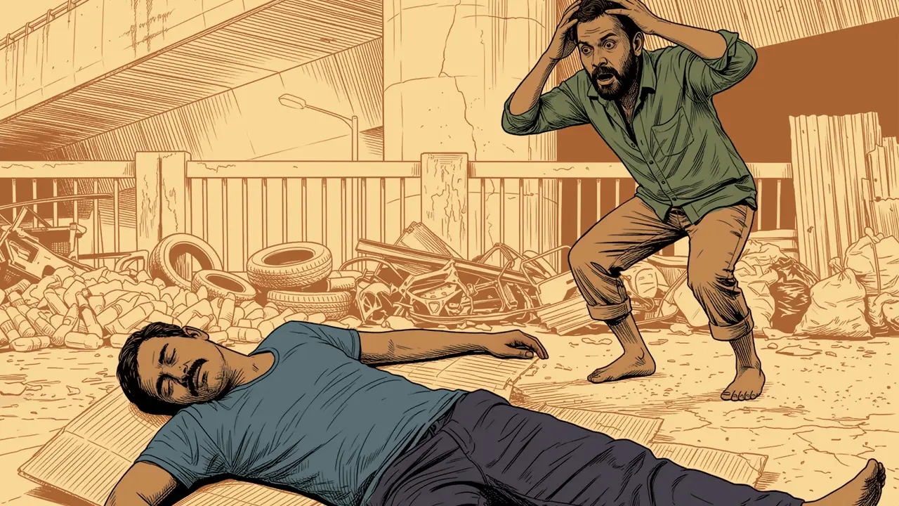 On waking up the next day and seeing Azhar lying still, Kaliya panicked and fled to his village in Haryana