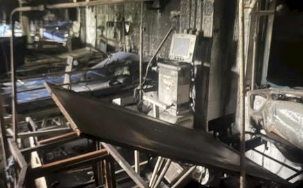 The blaze reportedly broke out between 2:30 am and 3 am at the ICU of the hospital. Pic/PTI