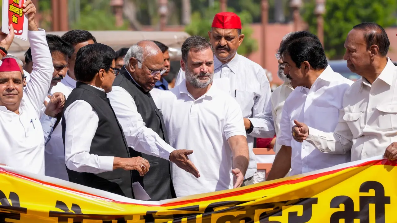 Gandhi alleged that the prime minister is panicked because of the Epstein files issue and the Adani Case in the US.