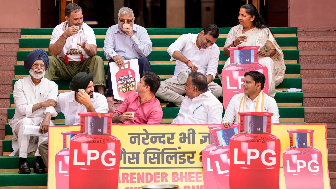 Speaking with reporters after the protest, Gandhi said, 