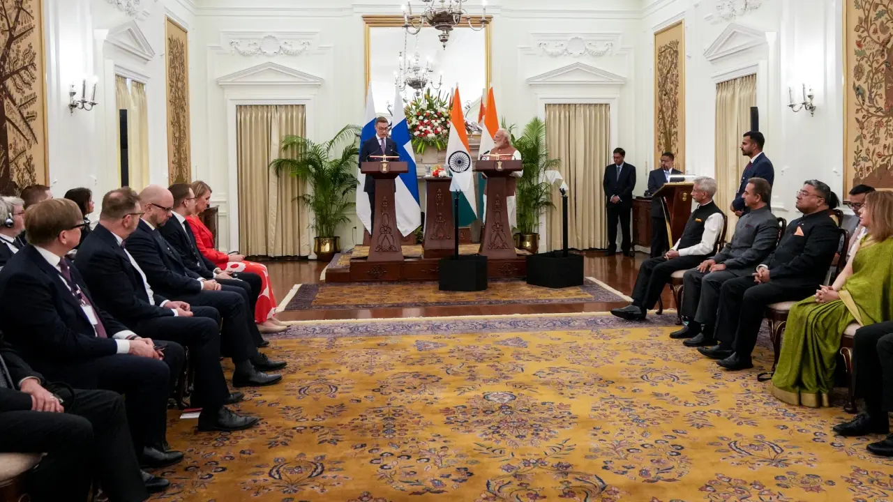 Prime Minister Narendra Modi on Thursday addressed a joint press briefing with the President of Finland, Alexander Stubb, highlighting the growing synergy between the two nations across education, innovation, and research.