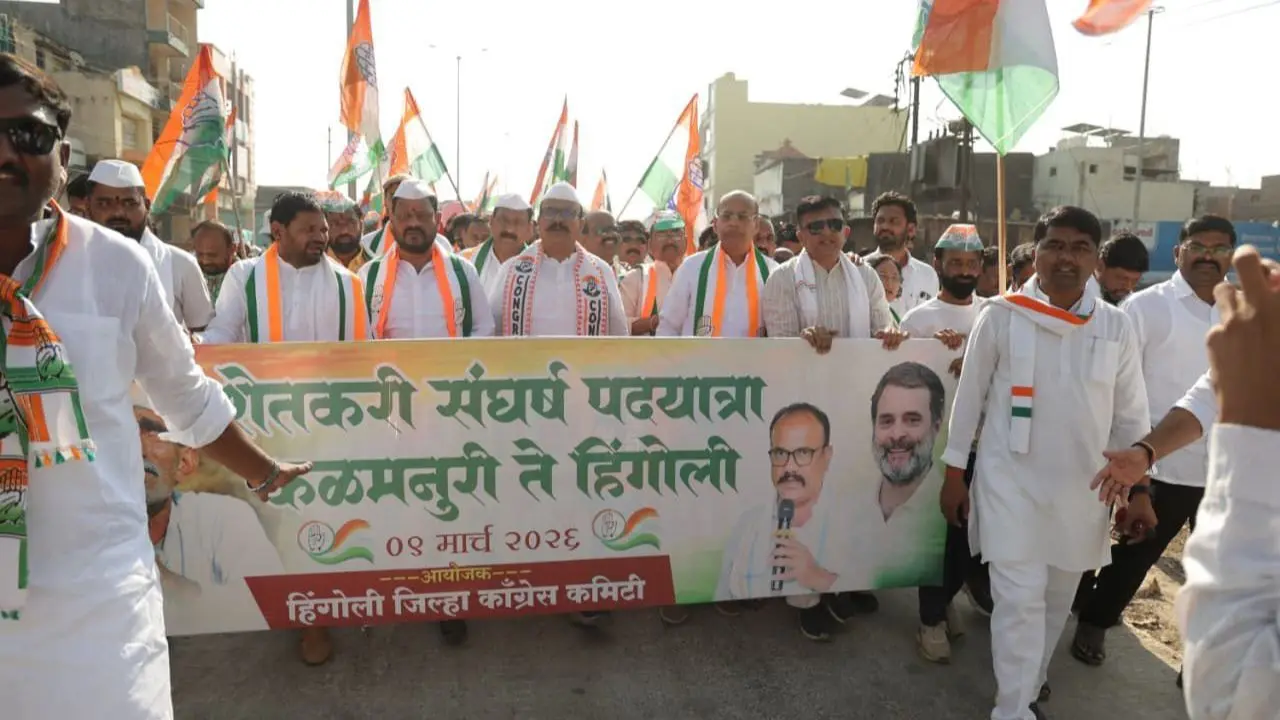 IN PHOTOS: Maharashtra Congress chief leads farmers’ protest in Hingoli