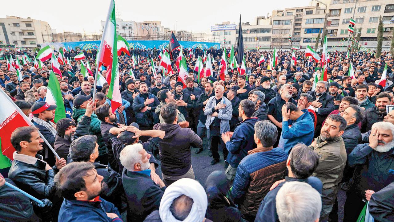 People mourn the death of Iran’s Supreme Leader Ayatollah Ali Khamenei. PIC/AFP