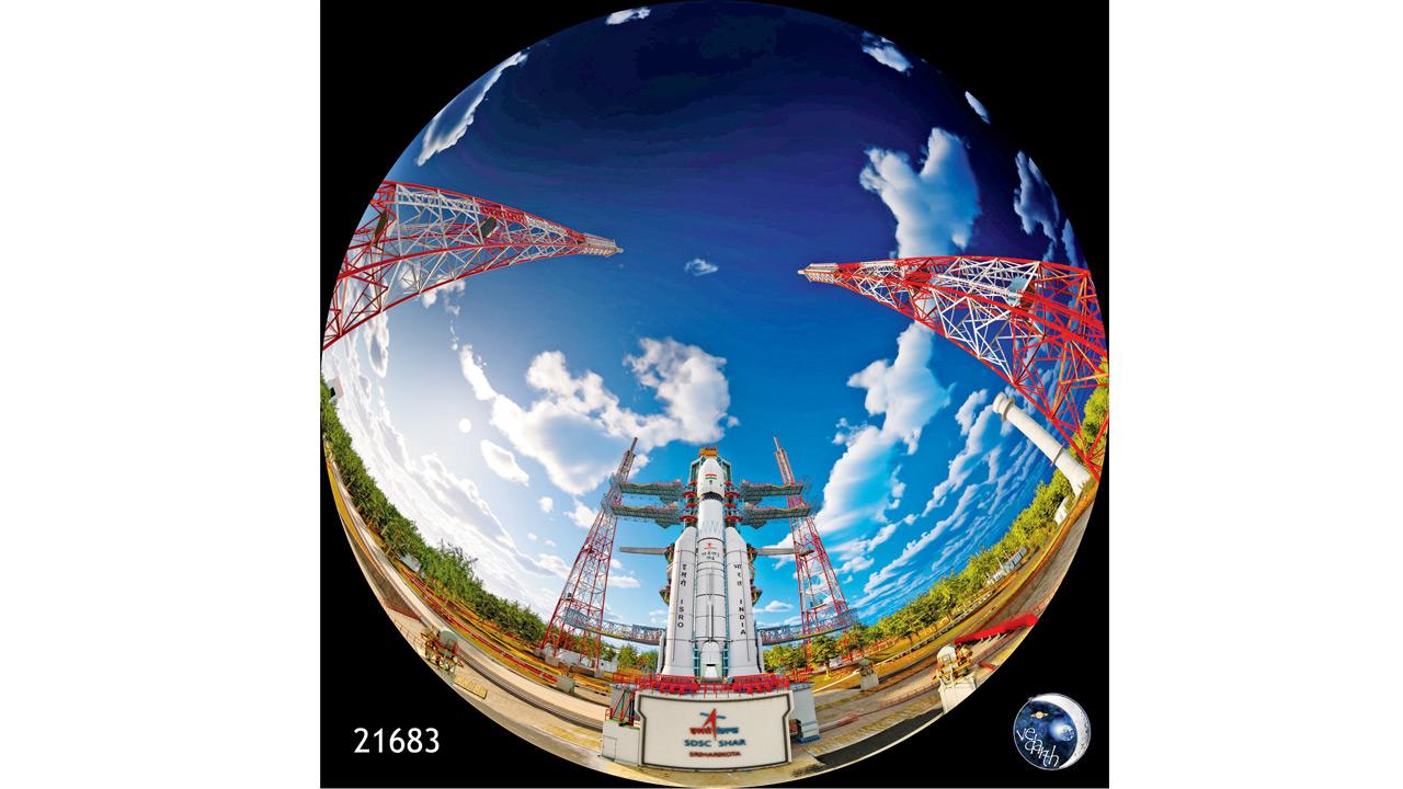A still from the film features the launch of Chandrayaan. PIC COURTESY/NEHRU PLANETARIUM