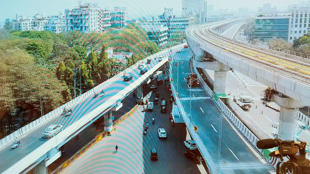 The double-decker flyover was open to the public on Sunday