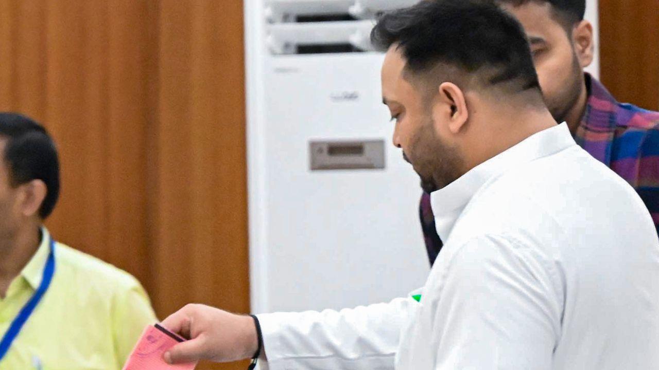 LoP in Bihar Assembly and RJD leader Tejashwi Yadav cast his vote. The counting of votes is scheduled to be conducted at 5 pm