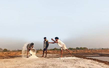 Participants and locals work in the saltpans. PICS COURTESY/ATUL KATDARE