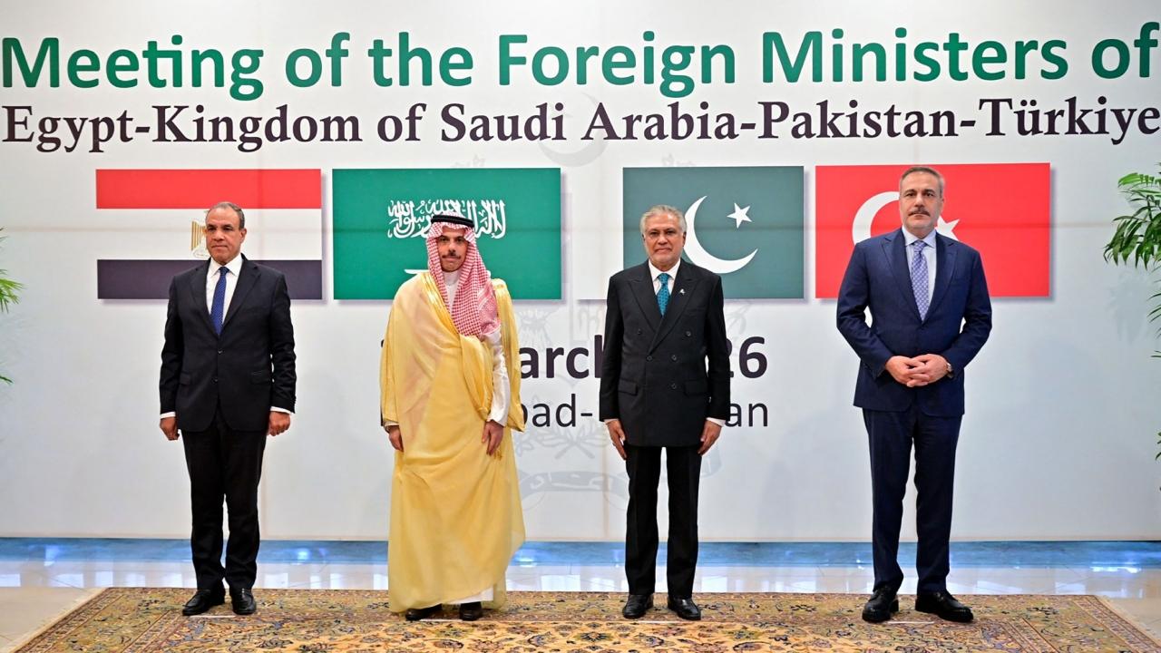 Egyptian Foreign Minister Badr Abdelatty and Turkish Foreign Minister Hakan Fidan arrived in Islamabad on Saturday, while their Saudi counterpart, Prince Faisal bin Farhan Al Saud, reached here on Sunday at the invitation of Pakistan Deputy Prime Minister and Foreign Minister Ishaq Dar.